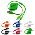 2-in-1 Retractable Noodle Cable